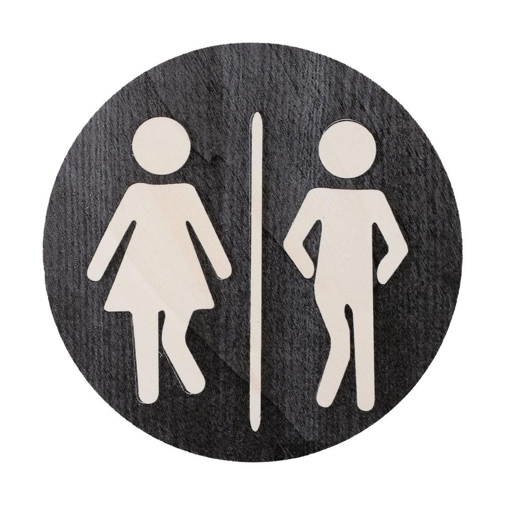 Bathroom Wooden Sign Bathroom Creative Toilet Wall Sign Door Decoration
