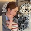 Polka Dot Organza Large Intestine Hair Band Women'S High-End Double-Layer Headband Tied Ball Head Hair Rope Head Flower Hair Accessories Summer