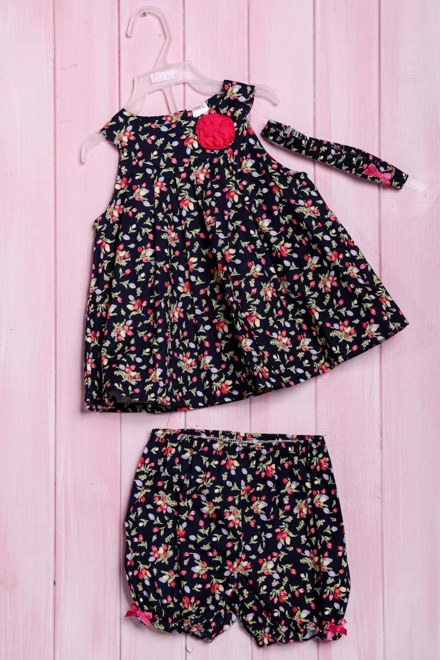 

комплект: сукня, шортики та пов язка Wandees (56189) 80-86(cm) різнокольорові кольору