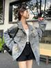 2026 Spring Plus Size Korean Style Women's Denim Jacket - Long Sleeve, Loose, Trendy New Arrival