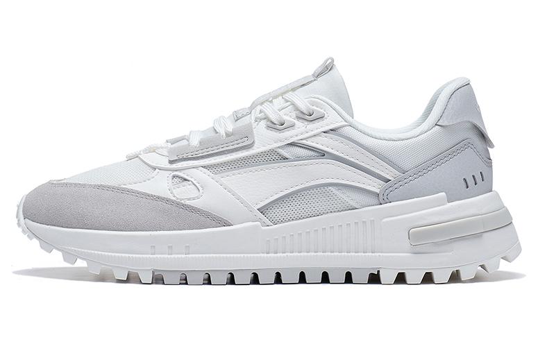 Li Ning Riding The Wind 2.0 Abrasion Resistant Breathable Low top Sports Casual Shoes Women's Gray White AGCT156-1