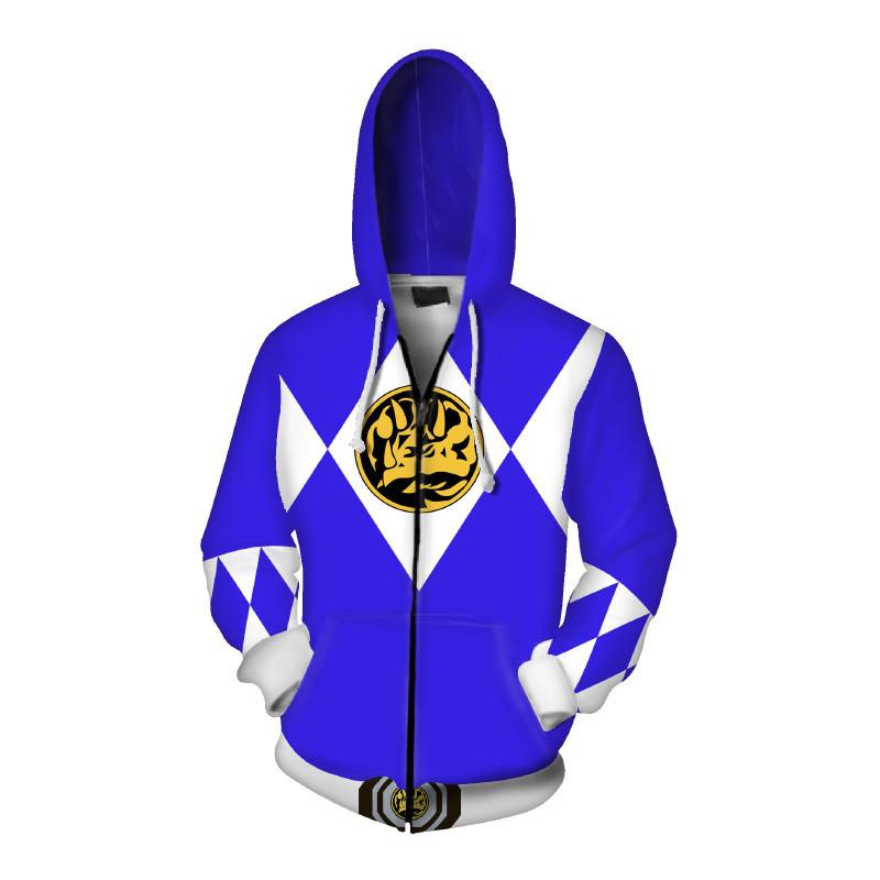 Men Women Sweatshirt Power Rangers Cosplay Hoodie Costume Superhero Cosplay Halloween Party Streetwear Tops