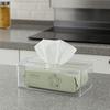Waterproof Transparent Tissue Box Multi-Functional Rectangular PET Tissue Container Space-saving Large Capacity Tissue Dispenser