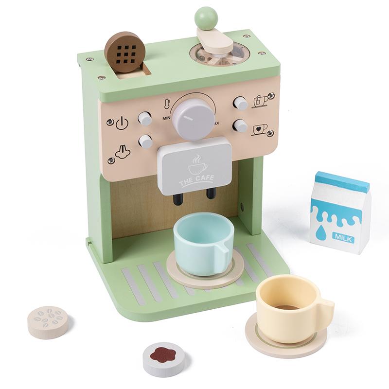 

Wooden Coffee Machine Toys for Kids Simulation Kitchen Toys Pretend PlayPlay Kitchen Accessories for Girls & Boys