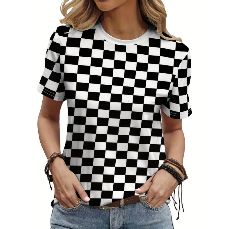 

Elegant vacation abstract painting breathable round neck short sleeved T-shirt S