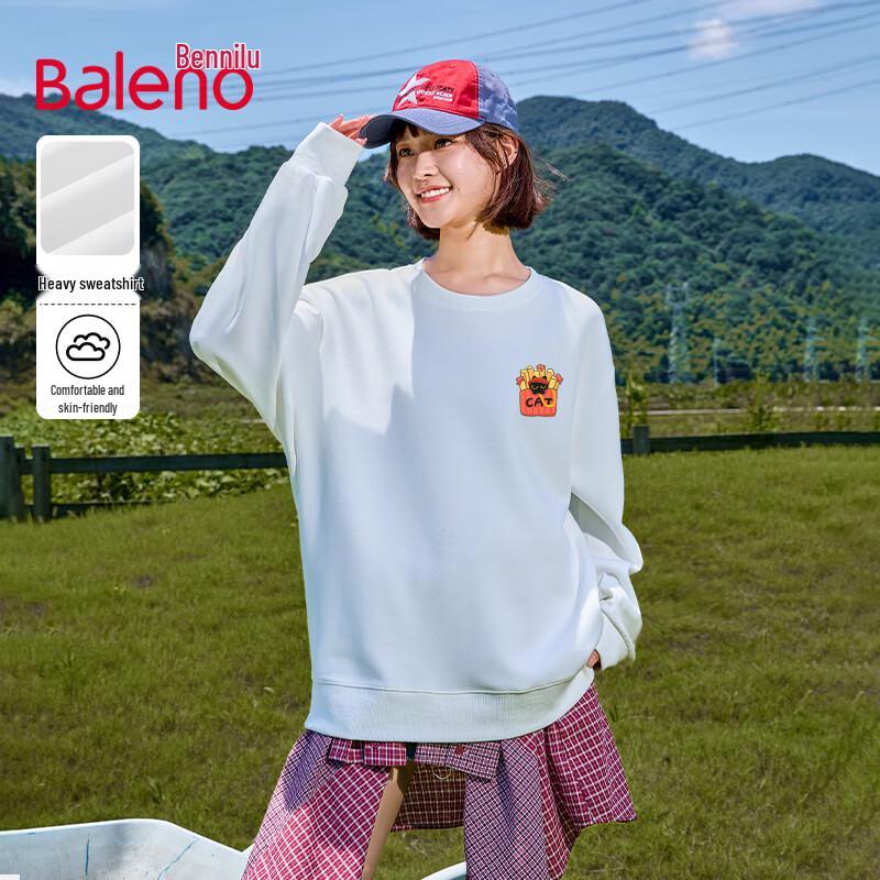 Baleno Men's 320G Heavyweight Loose Fit Crew Neck Sweatshirt