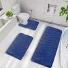 Ultra-Soft 3pcs Memory Sponge Bath Mat Set Soft Comfortable Bathroom Rug For Wash Basin Bathtubs Side