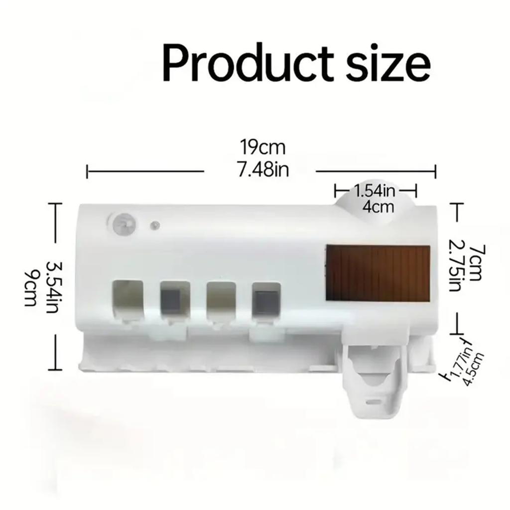 1pc Wall Mounted Toothbrush and Toothpaste Organizer - Electric Toothbrush Holder Space Saving Design - Intelligent Cleaning