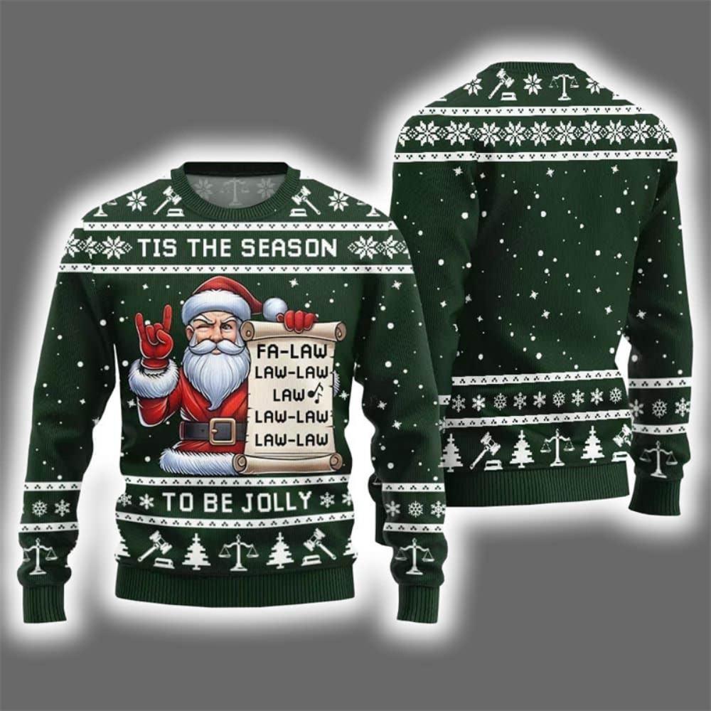 Christmas Element Pattern Men's Sweatshirt Santa Claus 3D Print Pullover Autumn Women Crew Neck Hoodie Long Sleeve Kids Tops