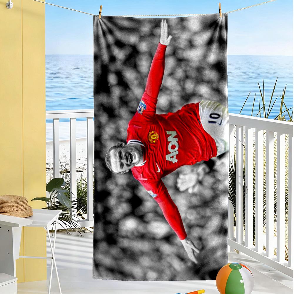 Wayne Rooney Celebration Beach Towel Super Soft Microfiber Quickdry Fabric Comfortable Lightweight