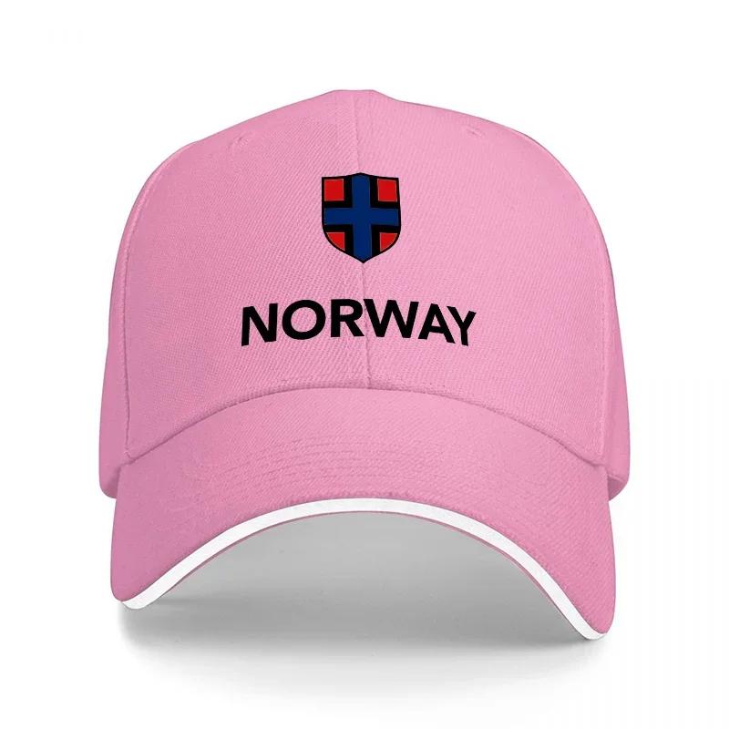 NORWAY FLAG EMBROIDERED BASEBALL CAP BLACK WITH RED BLUE CROSS DESIGN CLASSIC FIT OUTDOOR SPORTS HAT FOR Unisex AND Women