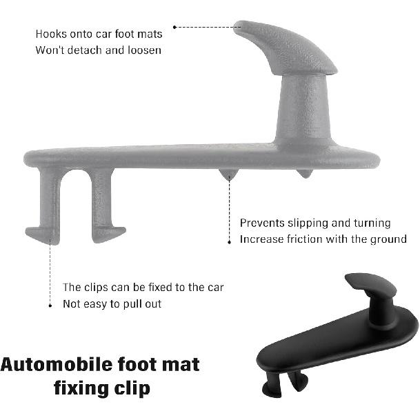 4 יחידות תפסי שטיחון לרכב, תפסי מחצלת לרכב החלפת OEM#08210-00820 08211-00720 אביזרי פנים לרכב, תפסי מחזיק לרכב תואמים לטויוטה 4