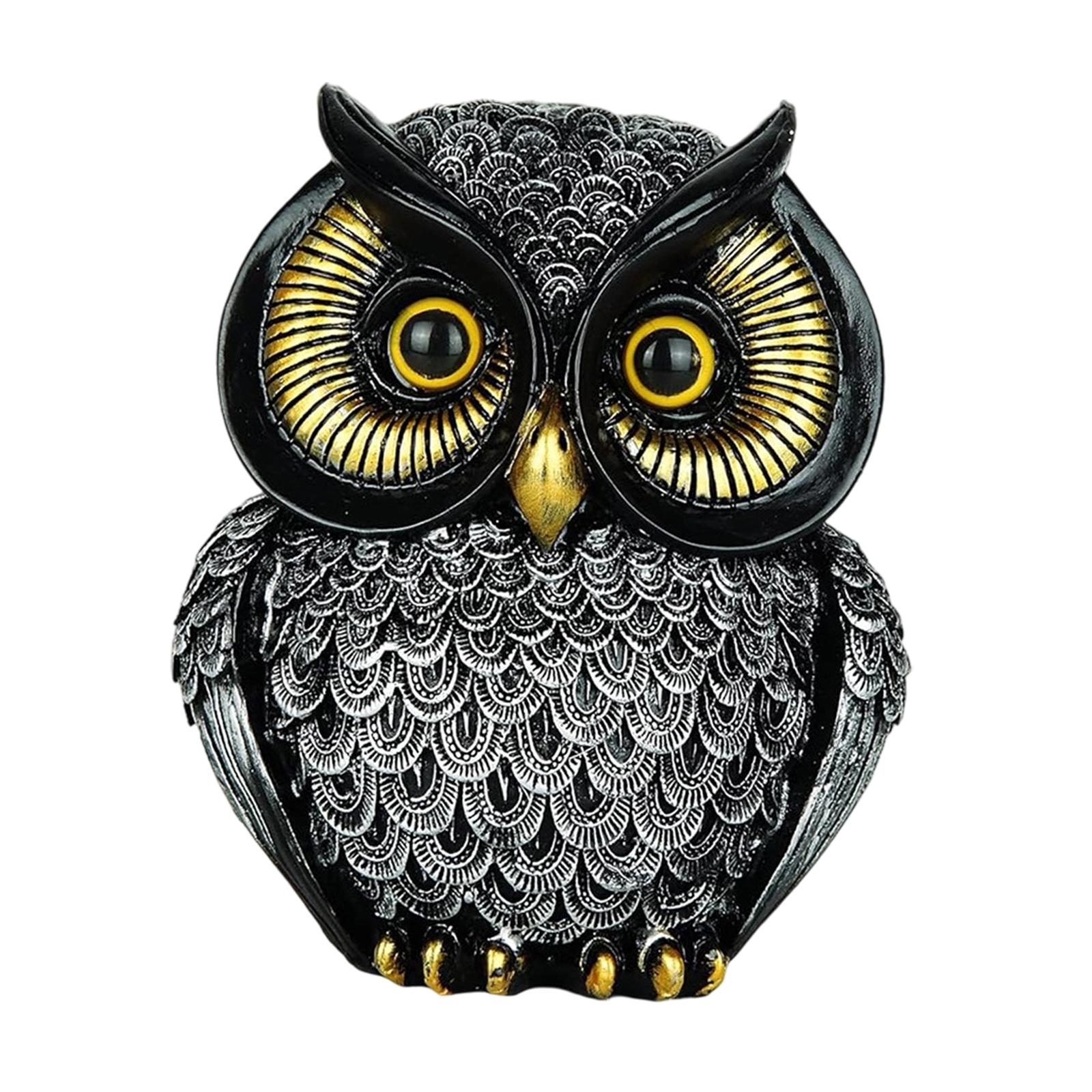 Статуэтка совы Смоляная фигурка совы Центральное украшение стола Креативная скульптура животного Фигурка животного для стола Шкафа Свадьбы Спальни