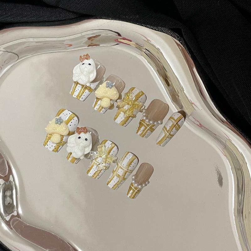 Luxurious Handmade Translucent Nail Tips for Autumn/Winter – Soft Texture, High-Class Feel