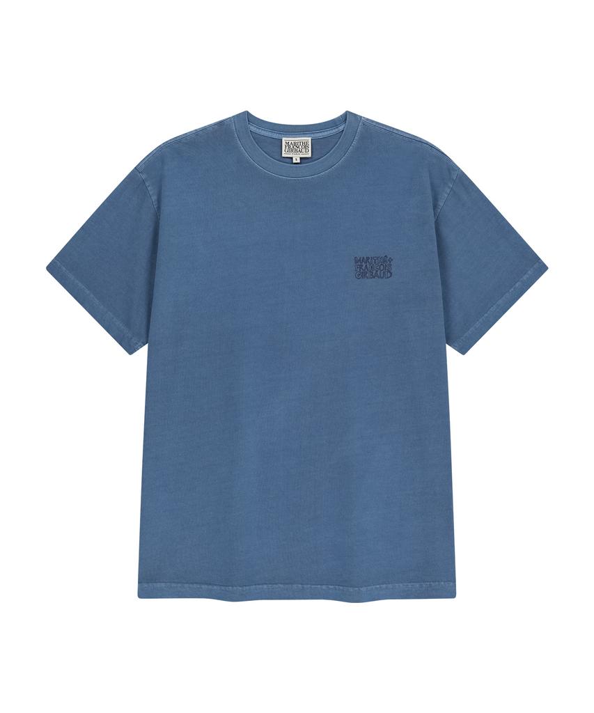 Malittepeulangsowajeobeo Drawing Logo Dyeing Tee Blue