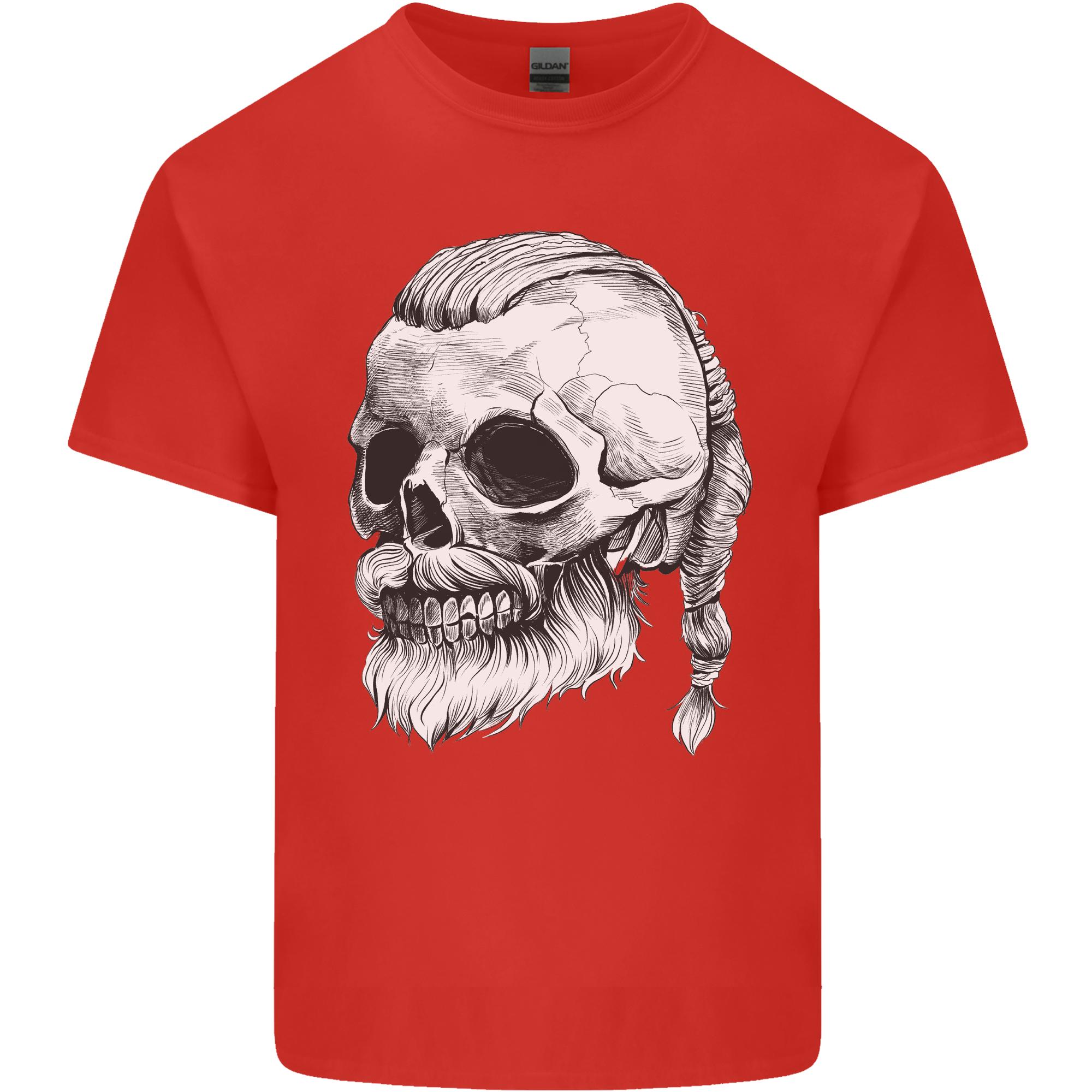 A Viking Skull Unisexs Light Cotton TShirt S