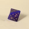Medium Blue Cat's Eye Dice Set: Eye of Horus Pattern for Dungeons & Dragons