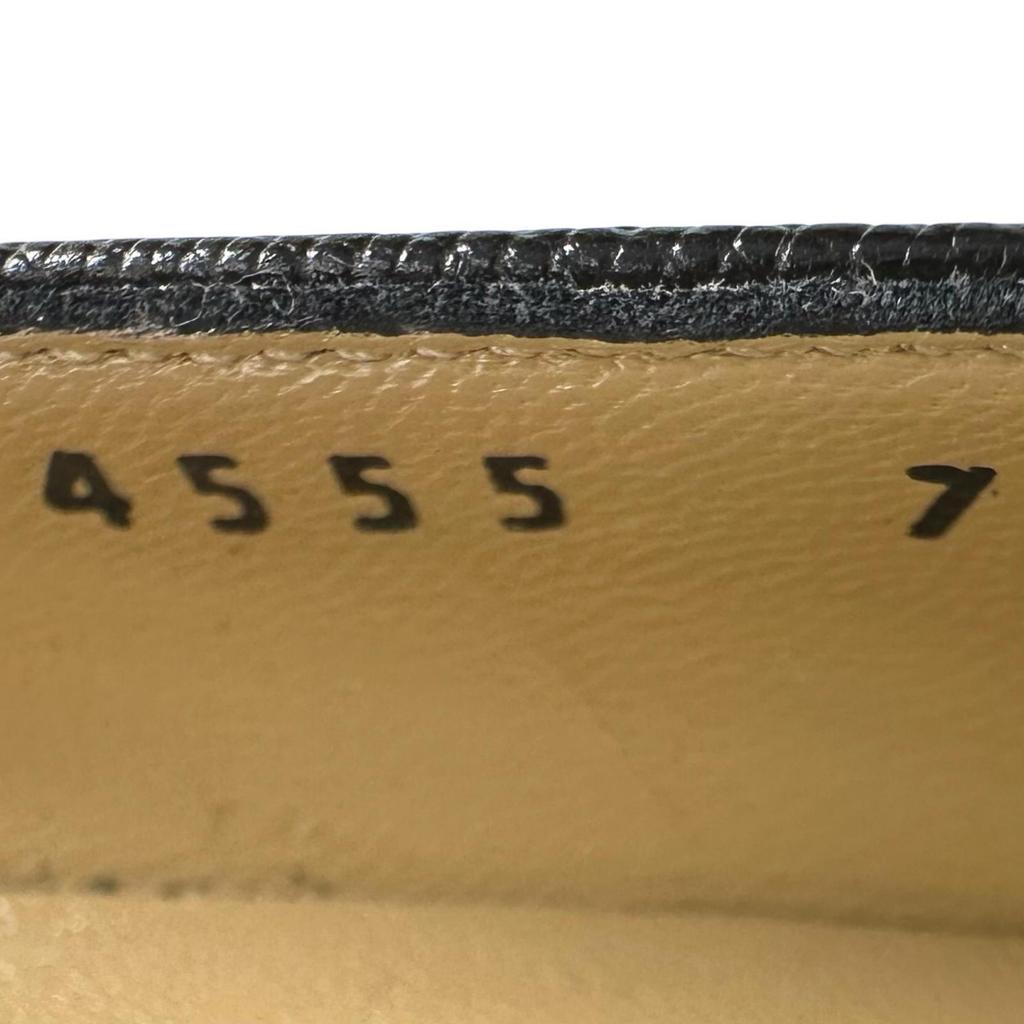 Pristine Salvatore Ferragamo Pumps GanciniMetal Black Leather Women 7 Used
