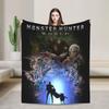 Monster Hunter Wilds Flannel Blanket Winter  Soft Durable Throw Blanket for Couch Chair Fashion Bedspread Sofa Bed Cover