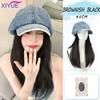 Hat Wig Female Long Hair One Piece Female Fashion Lazy Slightly Curly Hair Baseball Cap Wig Full Head Cover