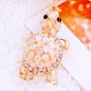 Cute Owl Crystal Rhinestones Crsytal Car Bag Keys Exquisite Pendant Cartoon Trendy Animal Key Chains Bag Charm