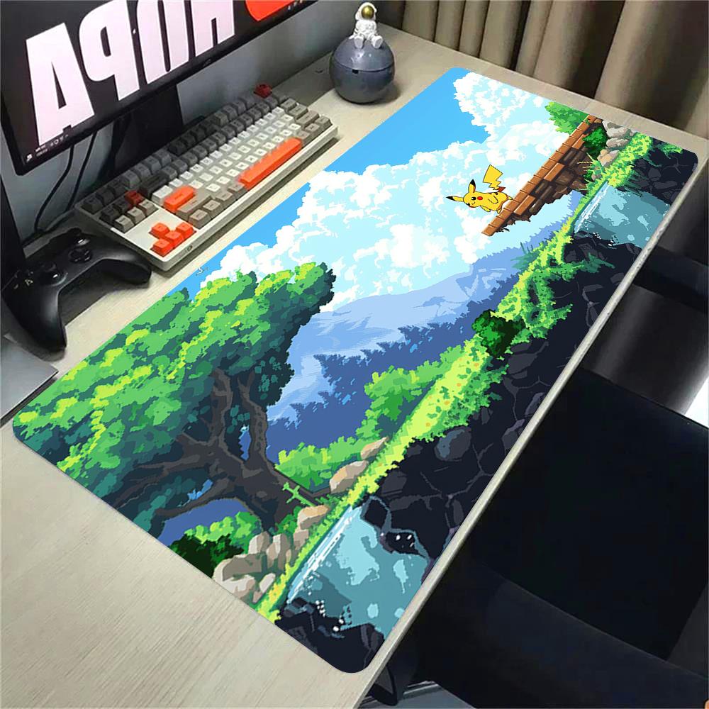 Pokemon Pikachu Rubber Mousepad Gaming Mouse Pad Large Size Non Slip Office Desktop Keyboard Mat for Gamer Cartoon Accessories