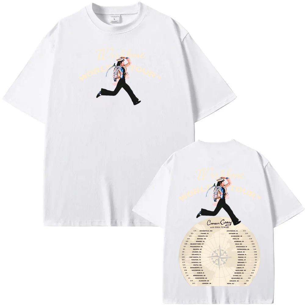 WISHBONE WORLD TOUR 2026Tee Conan Gray Summer Casual Tshirt Harajuku High Quality Graphic Singer's Same Style 100%Cotton Tops