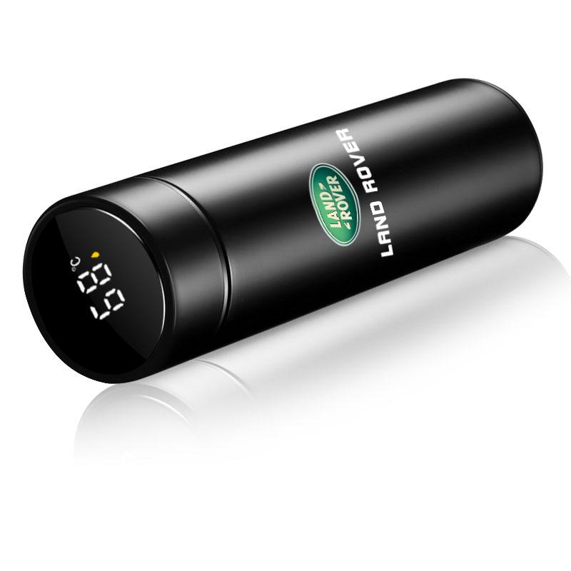 

500 мл Умная термокружка с фильтром для кофе, фляга для напитков с дисплеем температуры для Land Rover Discovery, Range Rover Evoque, Defender, автомобиль, очки, Rover L322 L405 чёрный