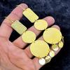 Golden Look Gemstone Handmade 925 Sterling Silver Jewelry Earring 4.37" M-3381