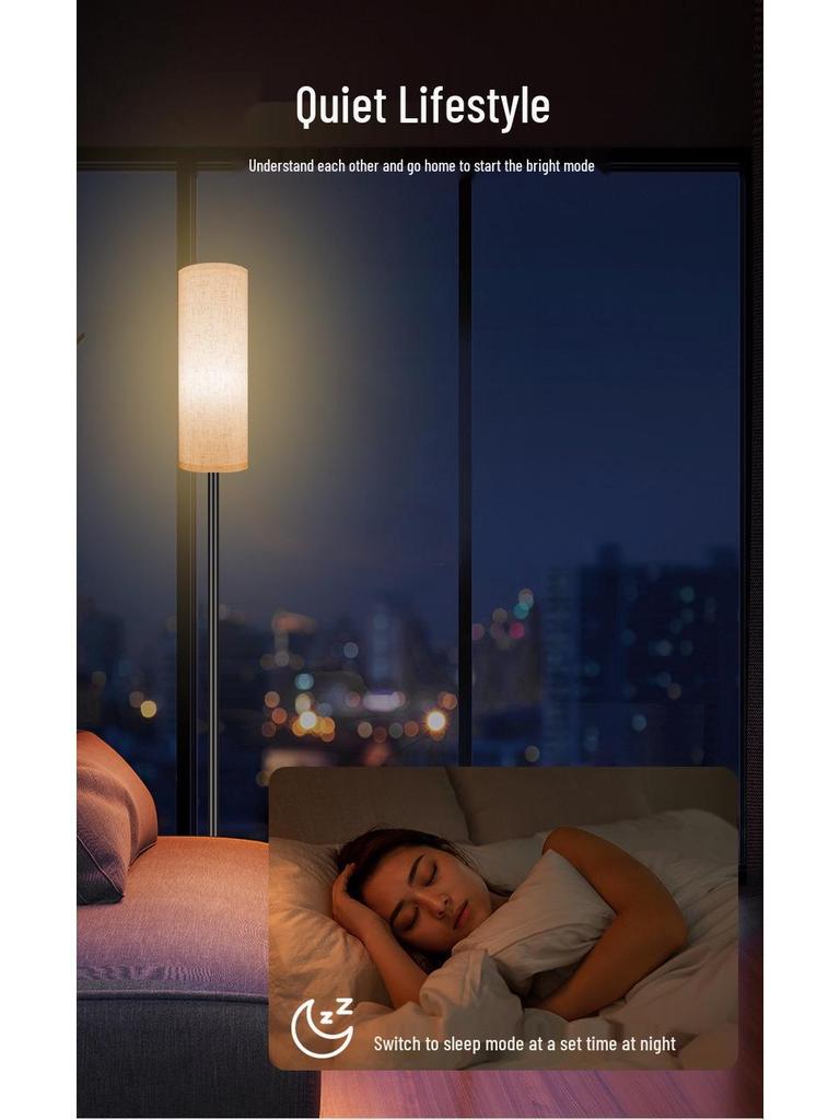 High-End RGB LED Floor Lamp with Bluetooth Dimming for Living Room and Bedroom