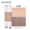 O.TWO.O Double-Headed Contour Stick Waterproof Matte Highlighter Concealer Clavicle Shadow Pen 3D Face Highlighting Makeup Pen