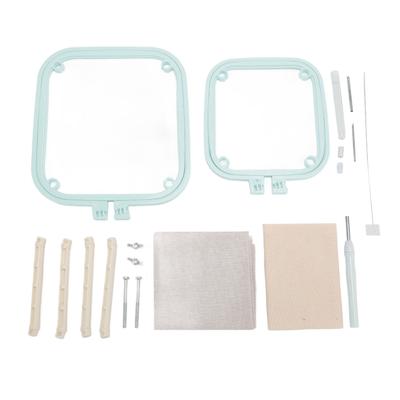 Double Layer Embroidery Hoop Tabletop Needlework Frame Holder with Needle for Craft Projects Nordic