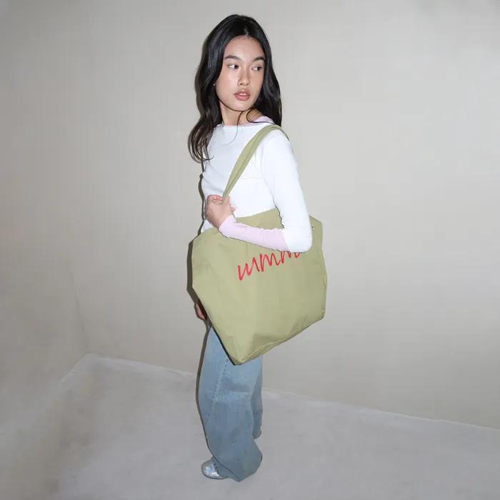 Pencil Logo Cotton Bag_Olive