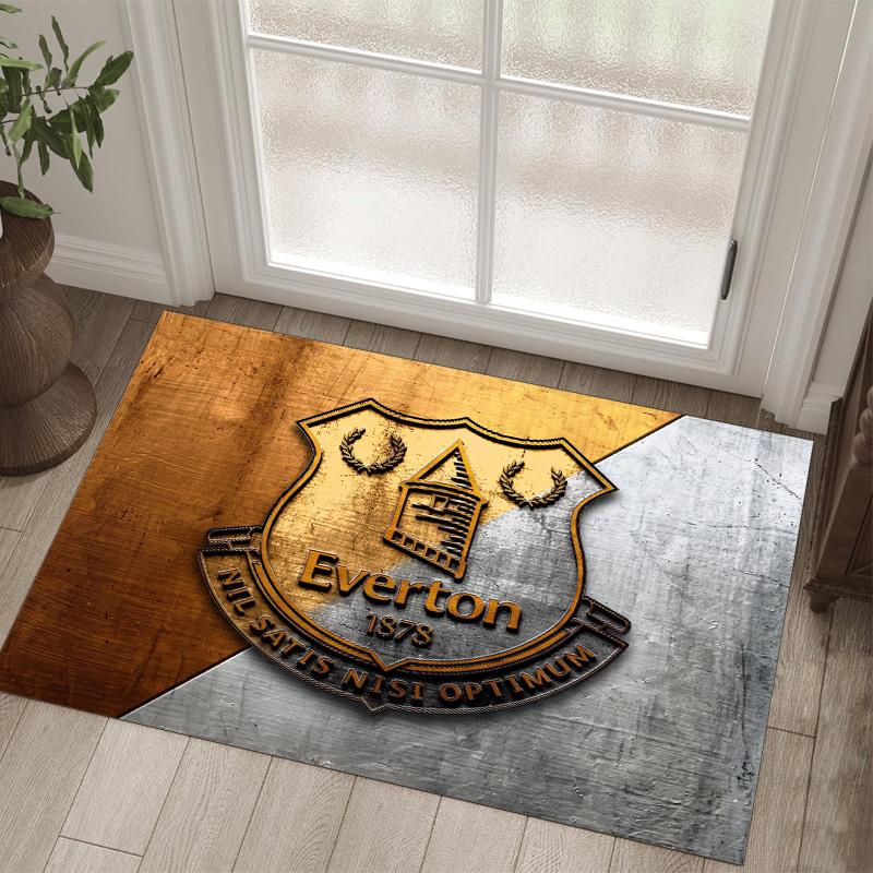 Everton Football Design Crystal Velvet Carpet Cozy Non?Slip Printed Rug For Bedroom Living Room Entrance