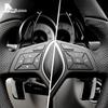 Carbon Abs Car Steering Wheel Paddle Shifter Cover For Mercedes Benz A B Class W447 W176 W246 MB SLK R172 CLA C117 GLA X156