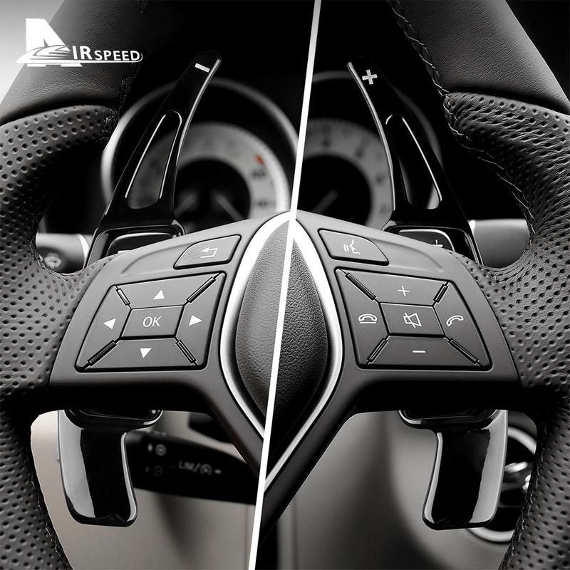 Carbon Abs Car Steering Wheel Paddle Shifter Cover For Mercedes Benz A B Class W447 W176 W246 MB SLK R172 CLA C117 GLA X156