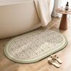 1PC Small Fresh Bathroom Non-Slip Mat Toilet Door Absorbent Non-Slip Foot Mat Toilet Diatomaceous Mud Mat Home Decor