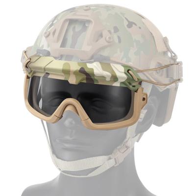(Wojskowe taktyczne) Airsoft gogle myśliwskie strzelanie okulary motocyklowe wiatroodporne gogle wojenne kask okulary Paintball ochrona oczu