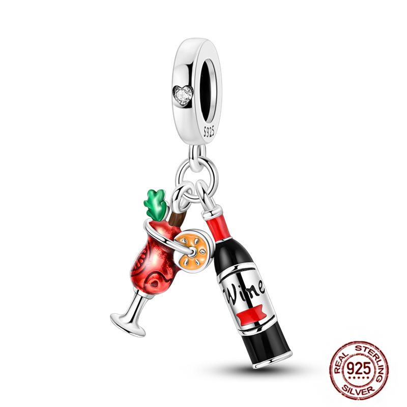 New Food Fruit Dessert Charms Fit Pendant Original Bracelets Copper Cake Strawberry Cherry Avocado Beads Diy Pendant Jewelry