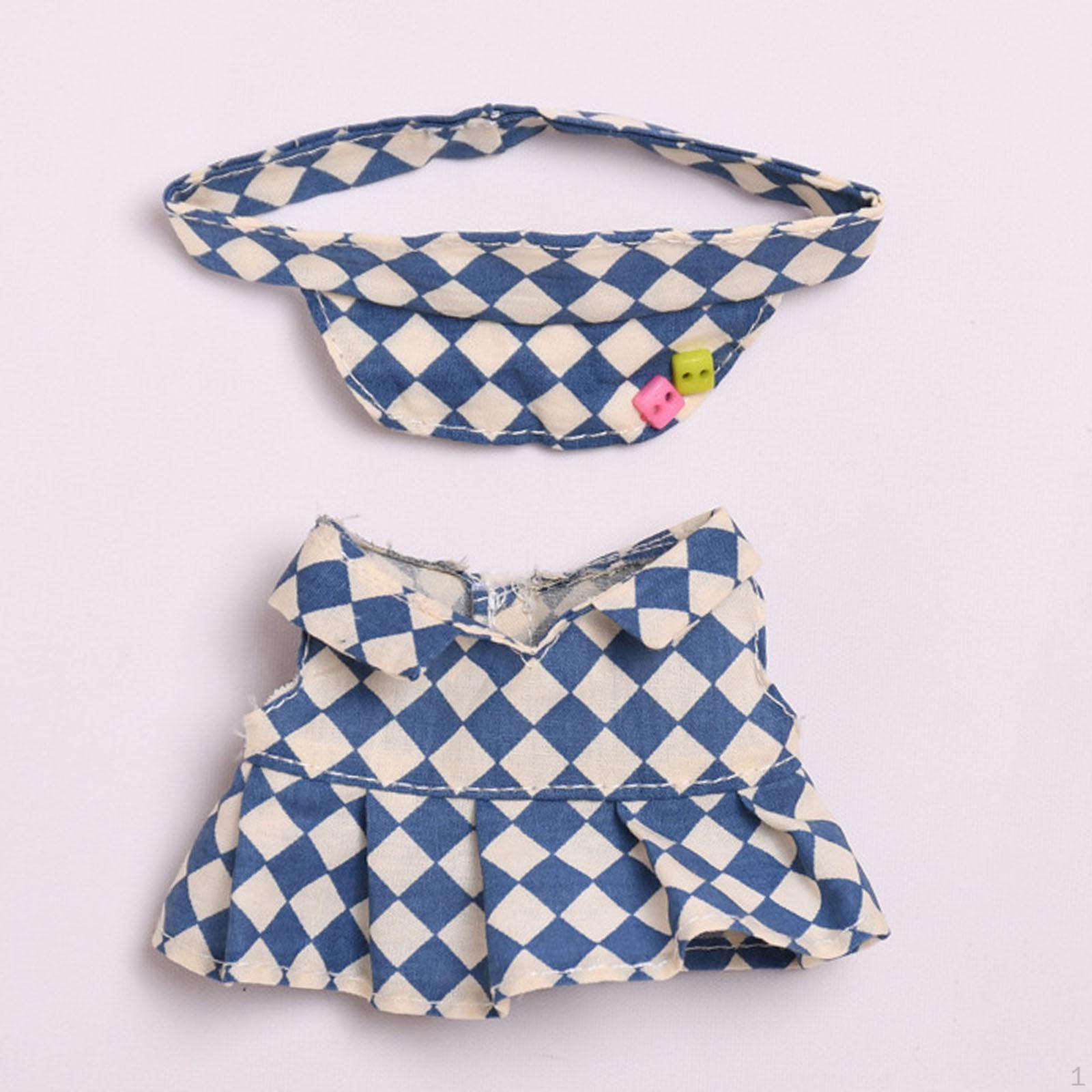 

15 см Кукольная одежда Платья Наборы Мягкие аксессуары Модные удобные Клетчатые теннисные dark