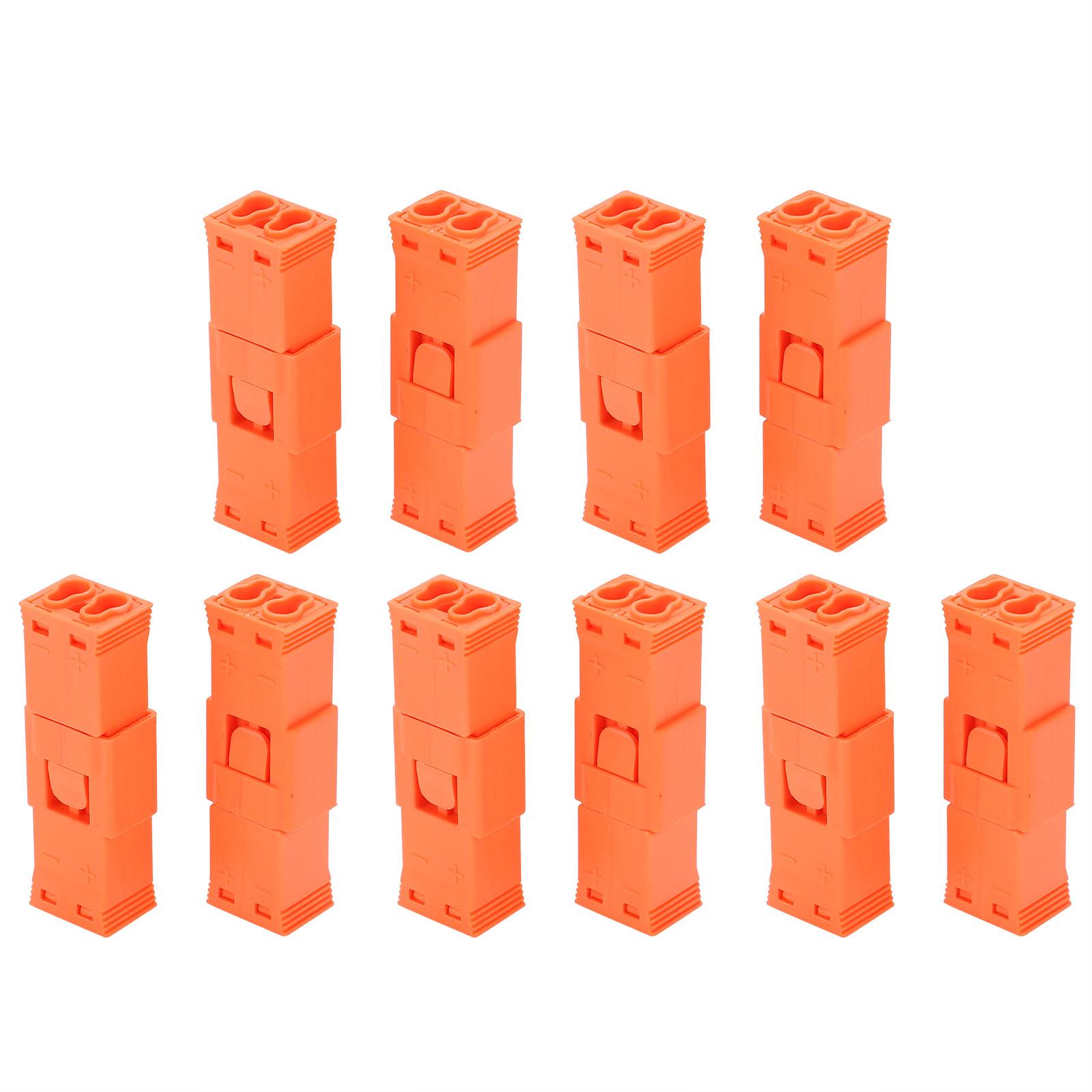 

10Pcs Wire Connectors OJ616 Dual Orange Male Female LED Terminal Block for Light