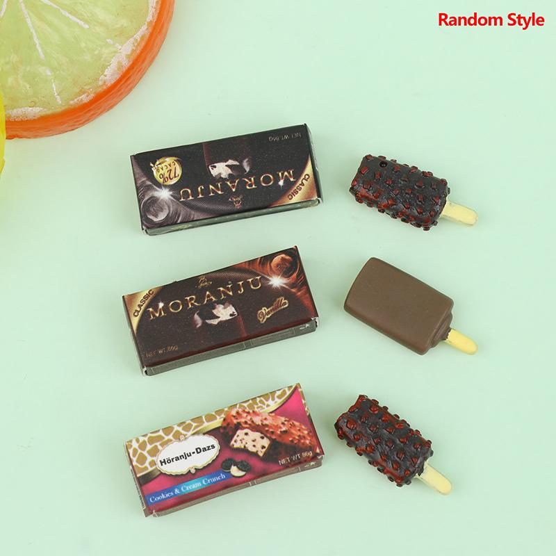 Dollhouse Miniature Accessories Kitchen supermarket food Model Simulation Ice Cream Pretend Play Early Educational Children Toy