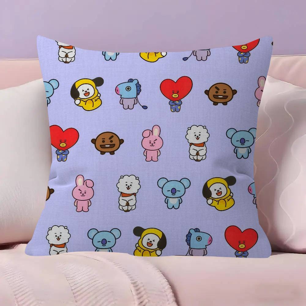 Pillowcase Toon Gift Cushion Cover Bedroom Home Sofa Chair Seat Decor Pillow Case Cute Cartoon Characters B-B-Bt-21