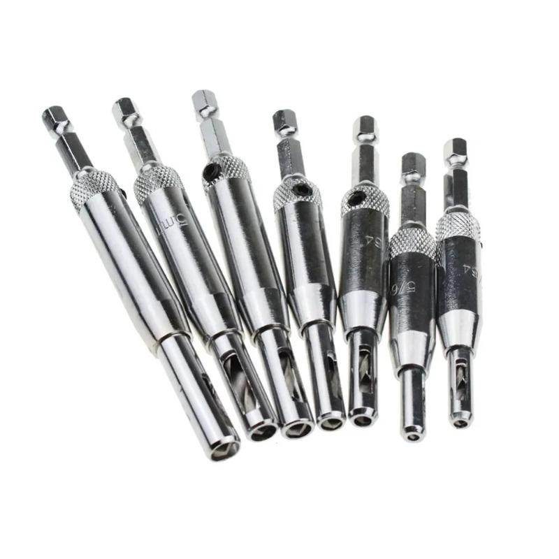 Zestaw wierteł centrujących do zawiasów HSS 4/7 szt. - 5/64" 7/64" 9/64" 11/64" Wiertła spiralne do drzwi, szafek i okien