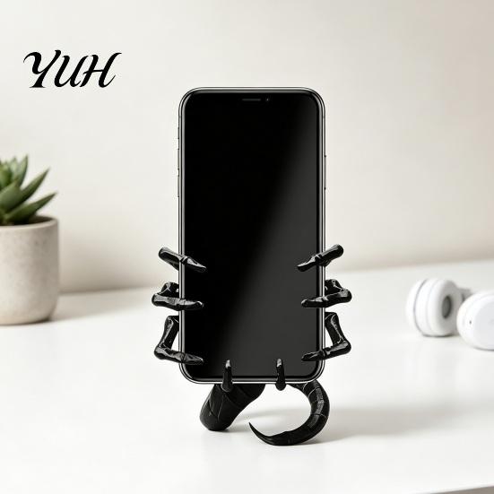 Cool Scorpion Shape Phone Mount Alien Facehugger Stand, Unique 3D Printed Cell Holder, Heavy Duty Cradle Sturdy PLA Decorative Smartphone for