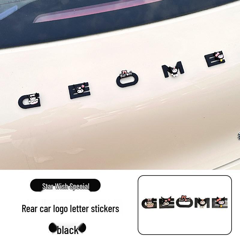 2026 Geely Xingyuan EX2 Cute Cartoon Car Logo Stickers for Front & Rear Interior Modification