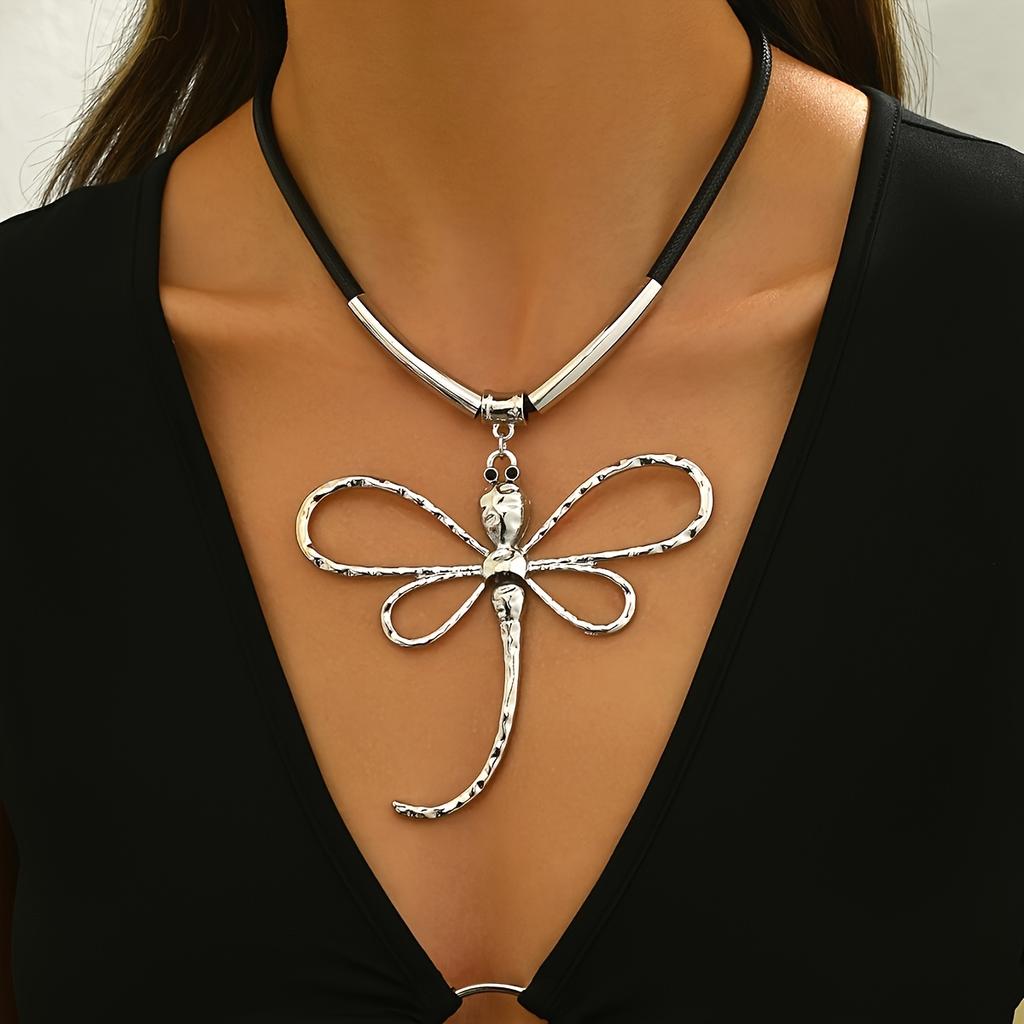 New Dragonfly Shaped Women's Design Trend Pendant Long Necklace for Daily Wear and Parties, Women's Multifunctional Accessory