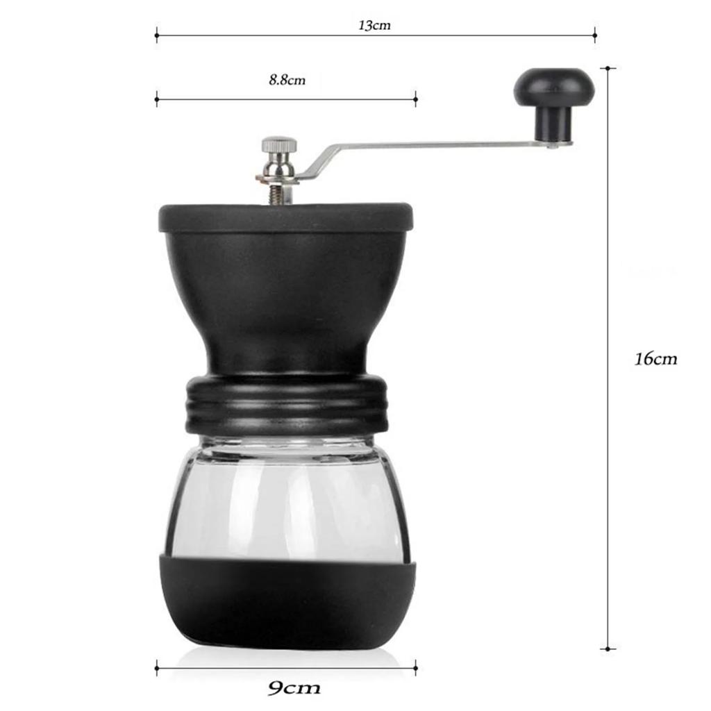 Wholesale Hand Crank Coffee Mill Ceramic Core Manual Coffee Grinder with Glass Jar
