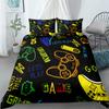 Game Controller Duvet Cover Set 3D Gamepad with Button King Queen Full Twin Size Comforter Cover for Kids Polyester Bedding Set