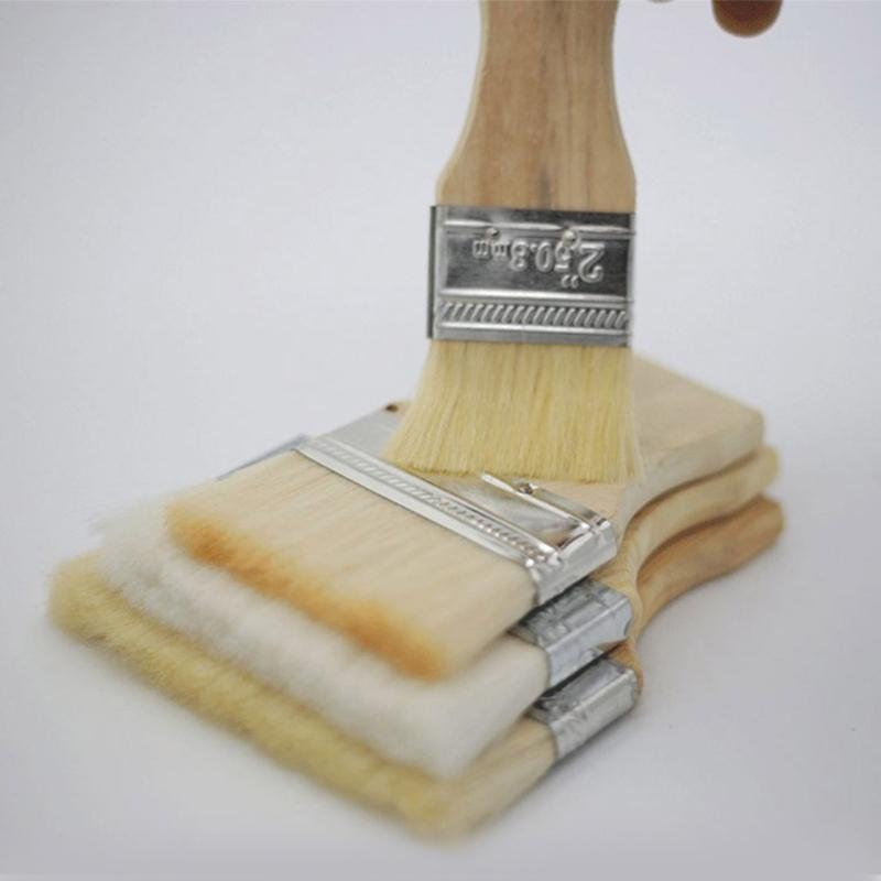 Professional 3/4/5 Inch Large Area Paint Brushes multifunction Flat Paint Brush Set Wool Bristles for Smooth Application